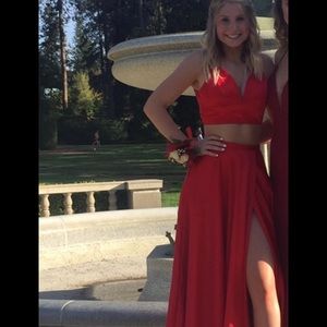 sherri hill two piece from dress red size 0